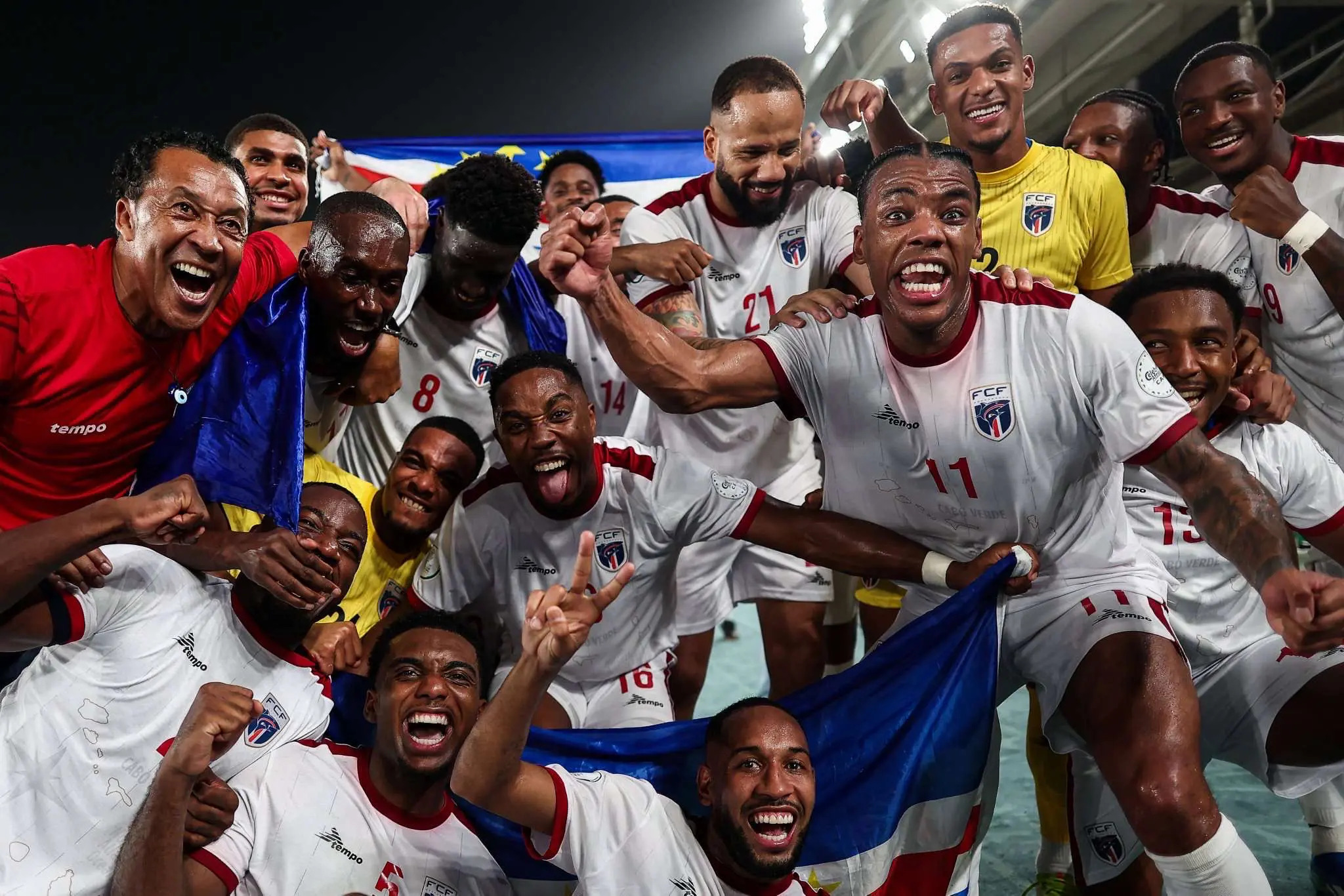 Đội hình xuất phát của đội tuyển Cape Verde trong trận đấu lịch sử tại vòng loại World Cup 2026