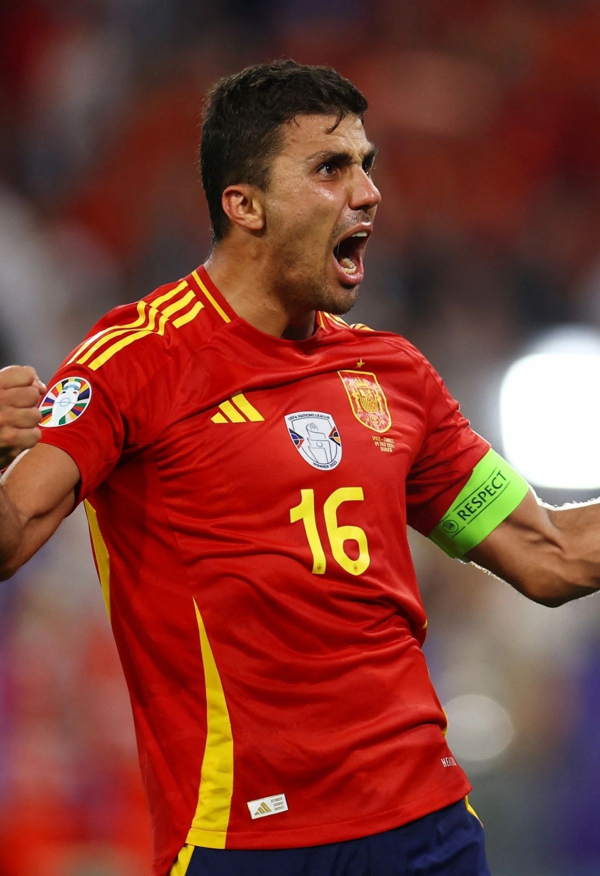 Rodri trong màu áo Tây Ban Nha tại EURO 2024